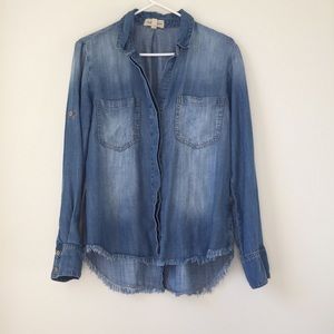 Cloth & stone Women’s S jean long sleeve button up